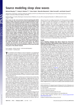 Source Modeling Sleep Slow Waves