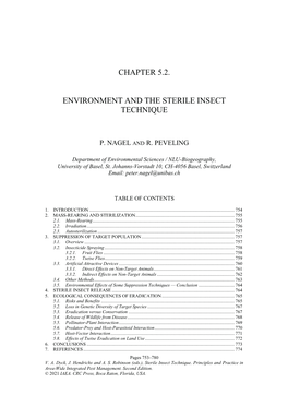 Chapter 5.2. Environment and the Sterile Insect Technique