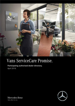 Vans Servicecare Promise. Participating Authorised Dealer Directory