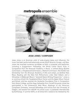 Jesse Jones / Composer