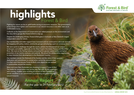 Highlights Forest & Bird Fighting for Nature Can Be an Uphill Battle During an Economic Recession