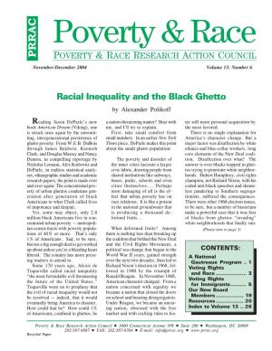 Racial Inequality and the Black Ghetto by Alexander Polikoff
