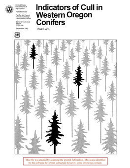 Western Indicators of Cull in Oregon Conifers