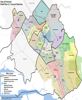 City of Fremont Draft Plan C-1 Council Districts