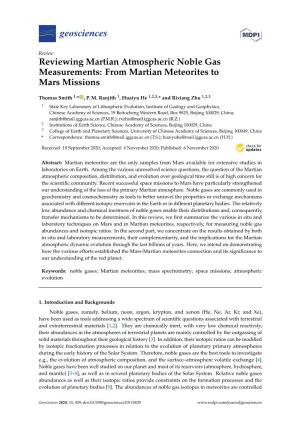 Reviewing Martian Atmospheric Noble Gas Measurements: from Martian Meteorites to Mars Missions