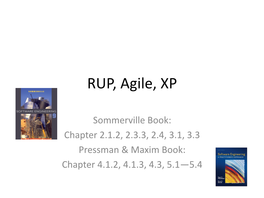 RUP, Agile, XP