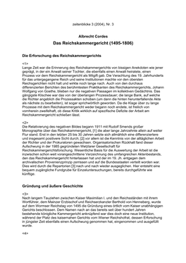 Das Reichskammergericht (1495-1806)