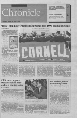 'Dqn't Stop Now,' President Rawlings Tells 1996 Graduating Class