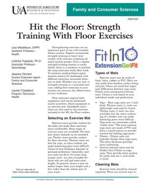 Strength Training with Floor Exercises