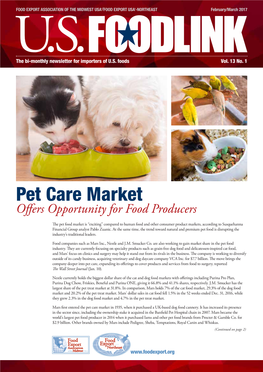 Pet Care Market Offers Opportunity for Food Producers