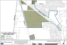 HOLLAND LANDING SOUTH EMPLOYMENT AREA Vacant Lands 6 Employment Area