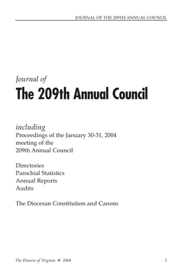 209Th Annual Council
