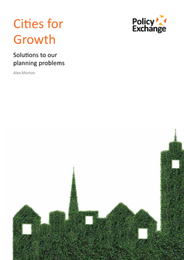 Cities for Growth Cities for Growth Solutions to Our Planning Problems