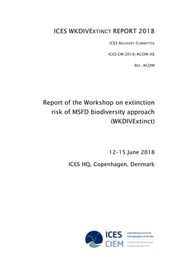 Wkdivextinct Report 2018