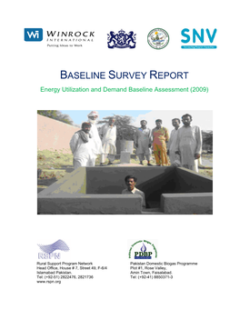 BASELINE SURVEY REPORT Energy Utilization and Demand Baseline Assessment (2009)