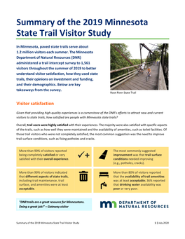 Summary of the 2019 Minnesota State Trail Visitor Study