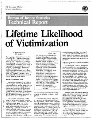 Lifetime Likelihood of Victimization