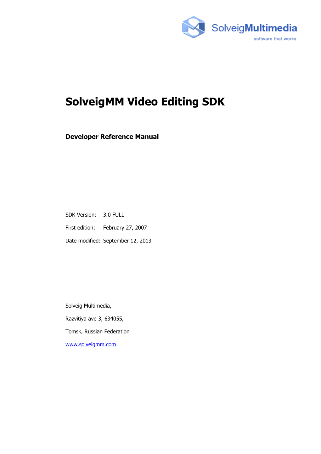 Solveigmm Video Editing SDK