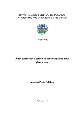 Áreas Prioritárias E Estado De Conservação De Butia (Arecaceae)