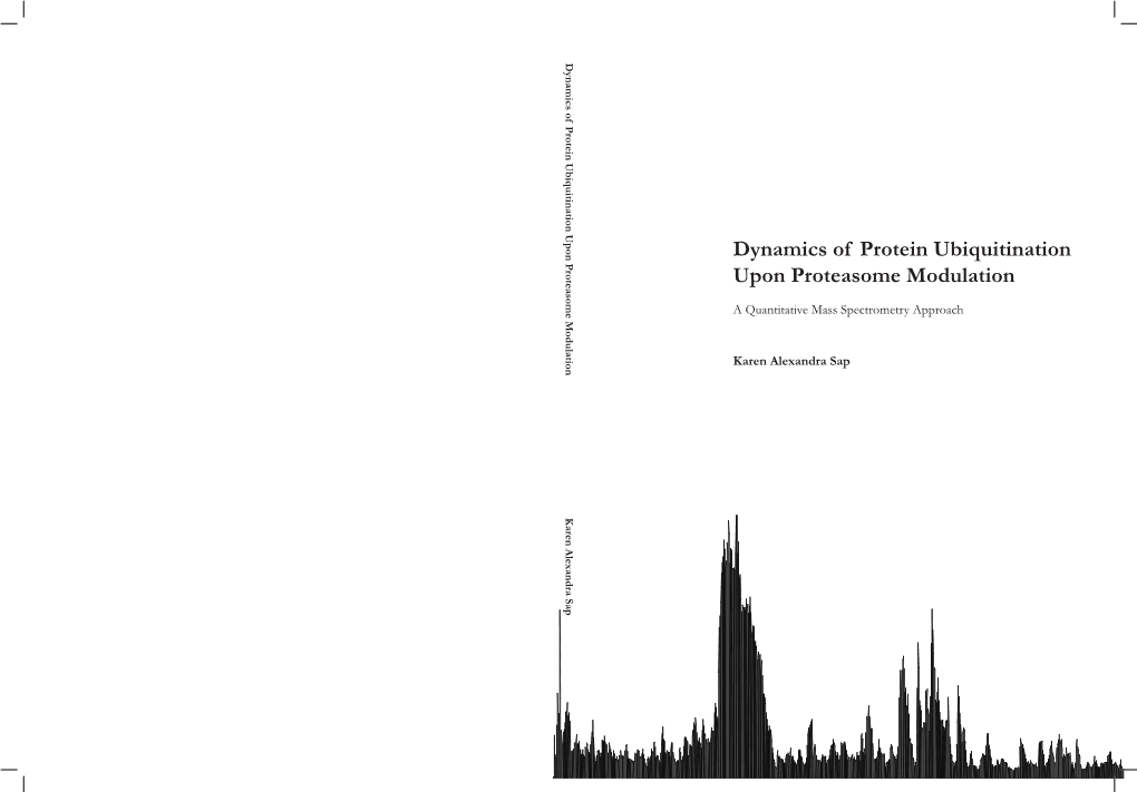 Dynamics of Protein Ubiquitination Upon Proteasome Modulation Karen Alexandra Sap