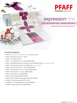 Expression™ Line Fun with Circles Quilt - Sewing Instruction
