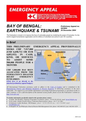 Bay of Bengal: Earthquake & Tsunami