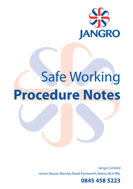 Safe Working Procedure Jangro 13/8/04 11:40 AM Page 1