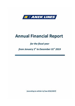 Ανεκ 2019 Annual Financi