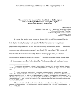 John Augustus Williams, Life of Elder John Smith with Some Account of the Rise and Progress of the Current Reformation (Cincinnati: R.W