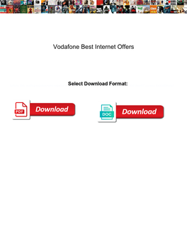 Vodafone Best Internet Offers