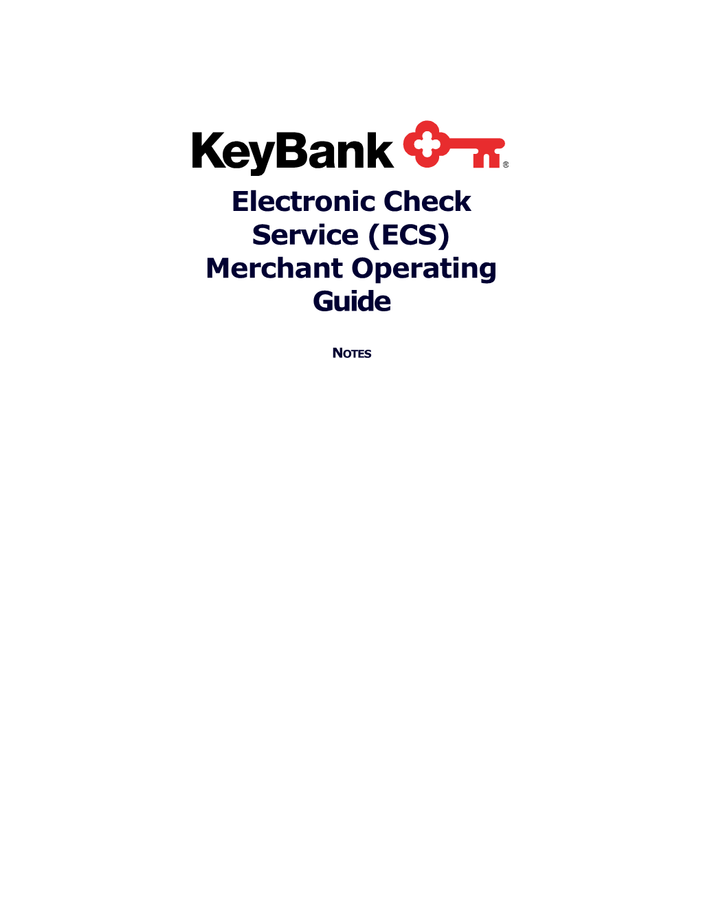 KMS FSP -- Electronic Check Service (ECS) Merchant Operating Guide FV2 20150318