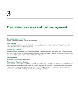 Freshwater Resources and Their Management