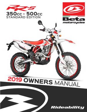 2019 Owners Manual