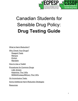 Drug Testing Guide