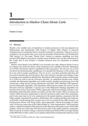 Introduction to Markov Chain Monte Carlo