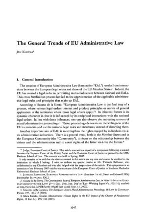 The General Trends of EU Administrative Law