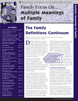 Multiple Meanings of Family Issue FF26