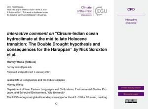 Circum-Indian Ocean Hydroclimate at the Mid to Late Holocene Transition: the Double Drought Hypothesis and Consequences for the Harappan” by Nick Scroxton Et Al