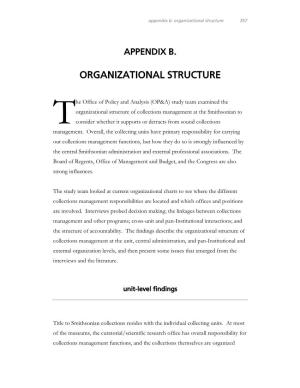 Appendix B: Organizational Structure 357