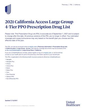Access Tier 4 PPO Prescription Drug List CDI Version