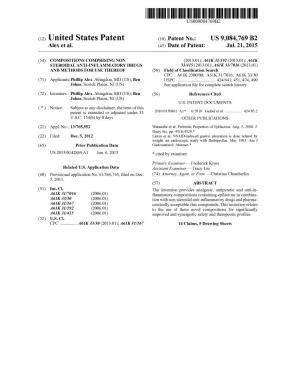 (12) United States Patent (10) Patent No.: US 9,084,769 B2 Alex Et Al