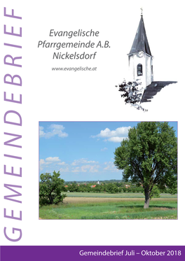 GEMEINDEBRIEF Pfarrgemeinde A.B