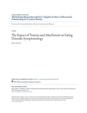 The Impact of Trauma and Attachment on Eating Disorder Symptomology