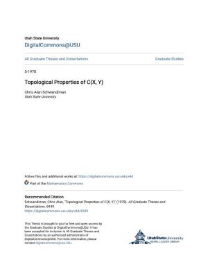 Topological Properties of C(X, Y)