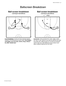 Ballscreen Breakdown Pg