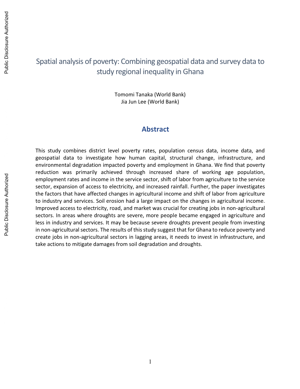 3. Trends of Poverty, Economic Structure, Human Capital, Infrastructure and Environmental Degradation