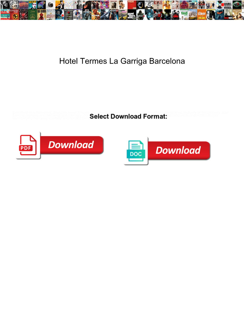 Hotel Termes La Garriga Barcelona