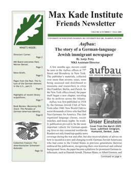 Newsletter Fall 2005