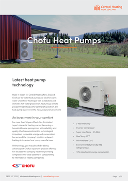 Chofu Heat Pumps