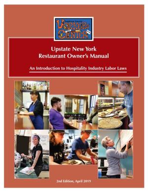 Upstate New York Restaurant Owner's Manual, 2Nd Edition